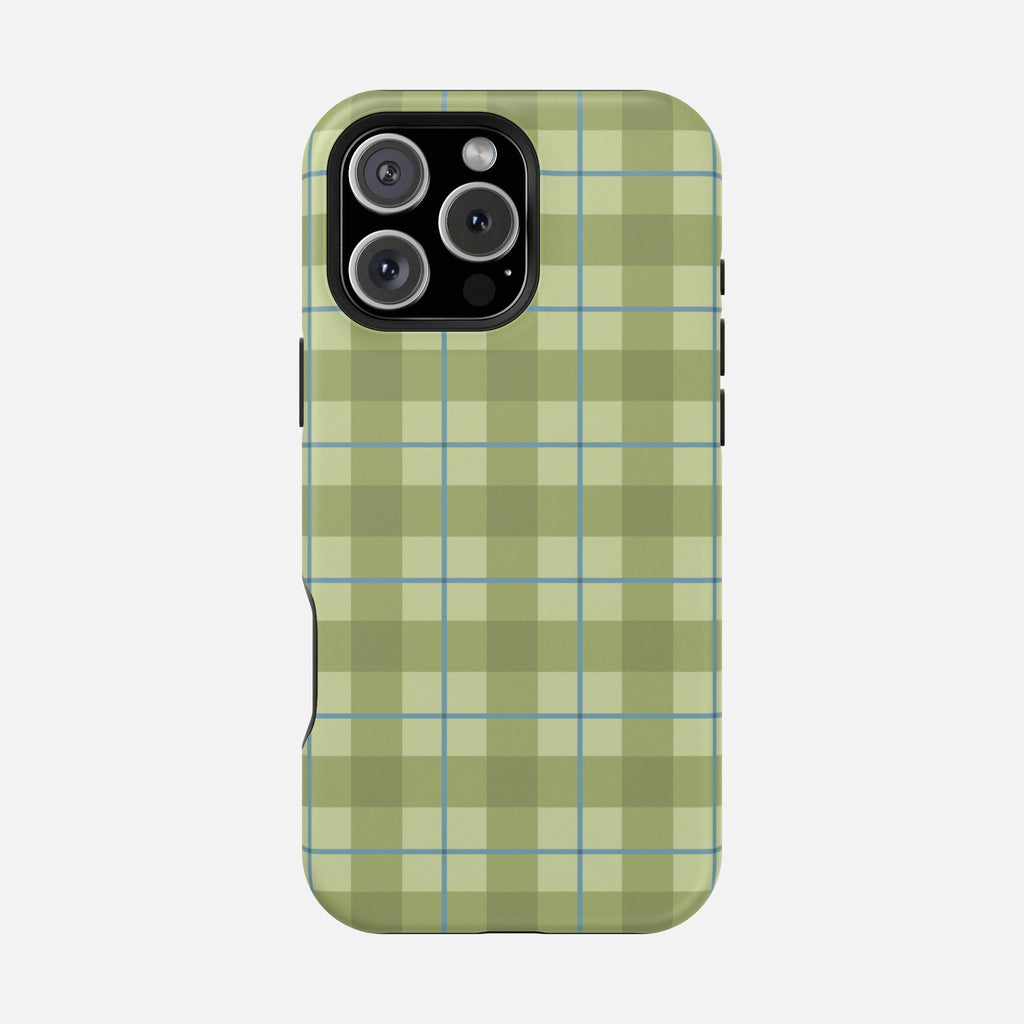 GREEN GINGHAM MagSafe Phone Case