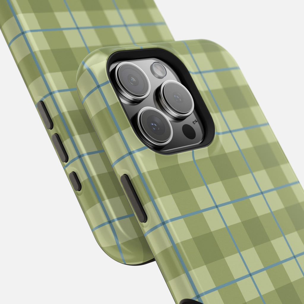 GREEN GINGHAM MagSafe Phone Case