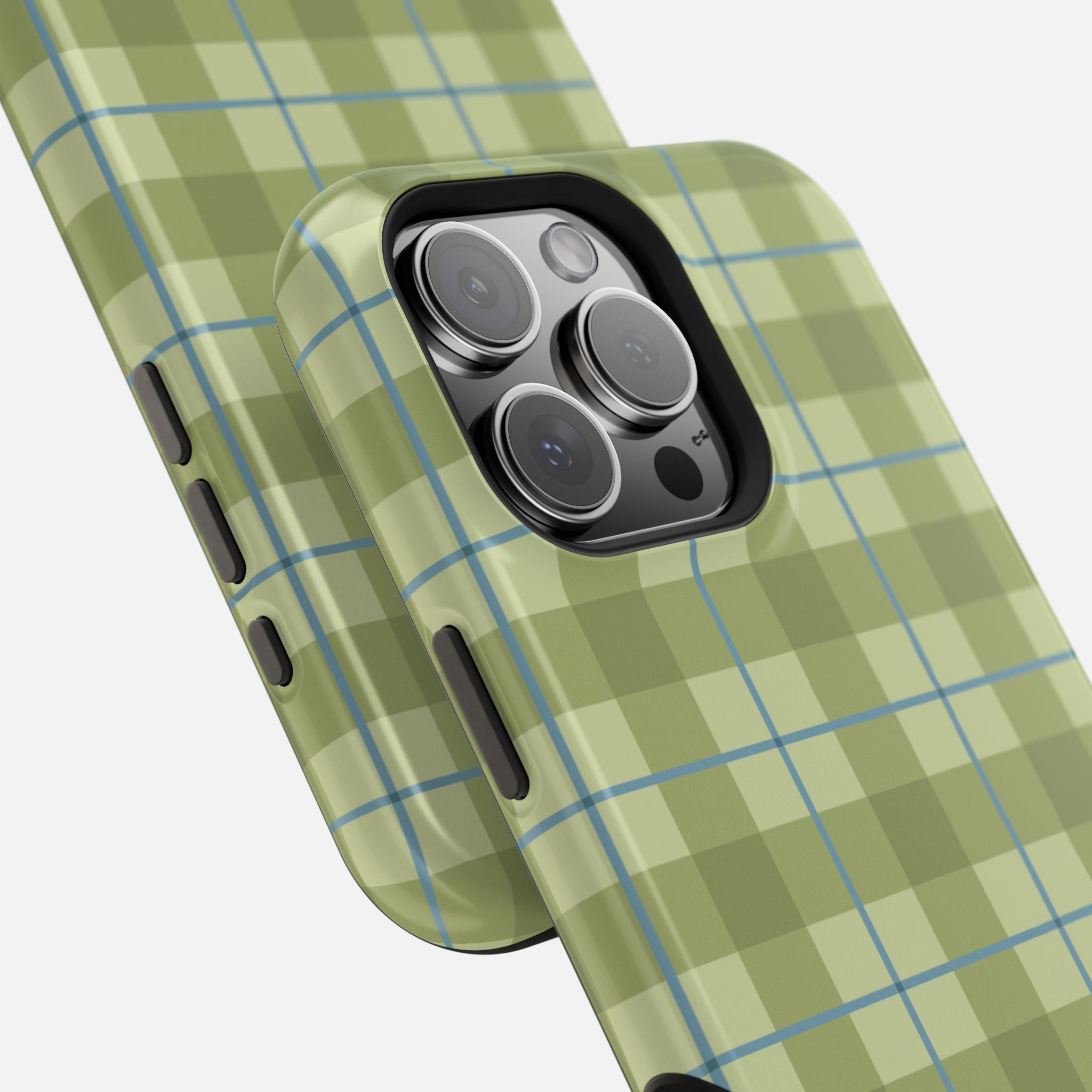 GREEN GINGHAM MagSafe Phone Case
