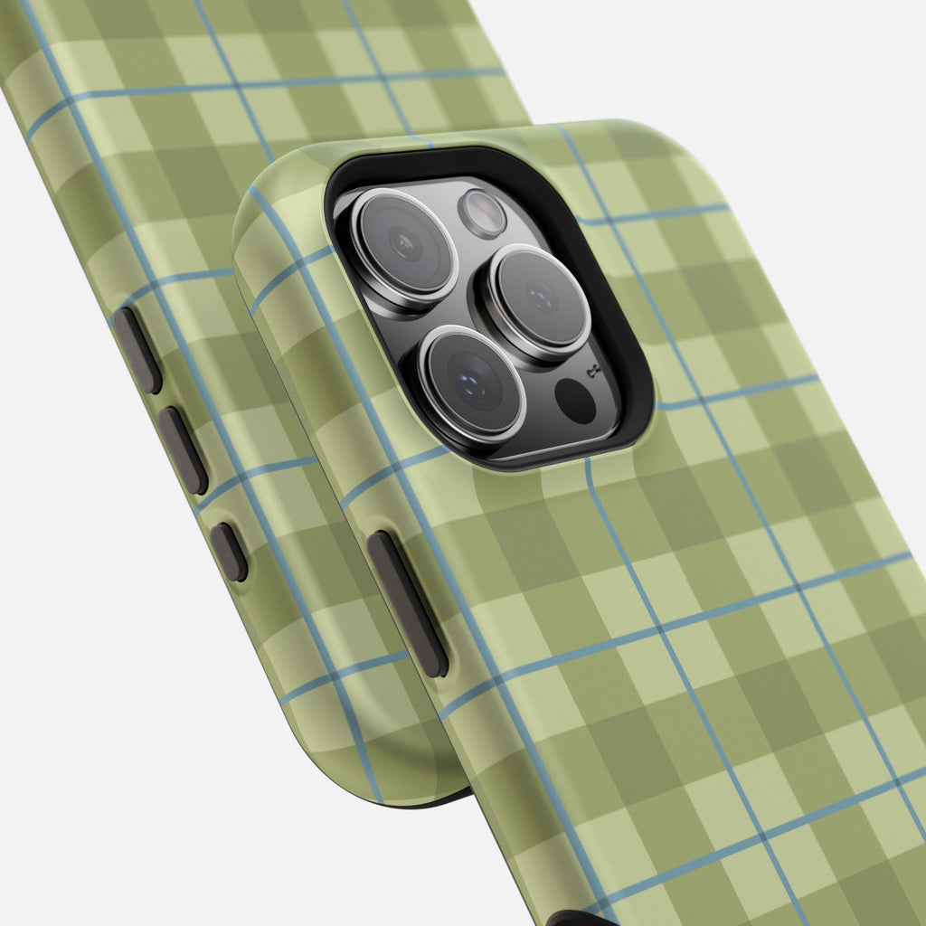 GREEN GINGHAM MagSafe Phone Case