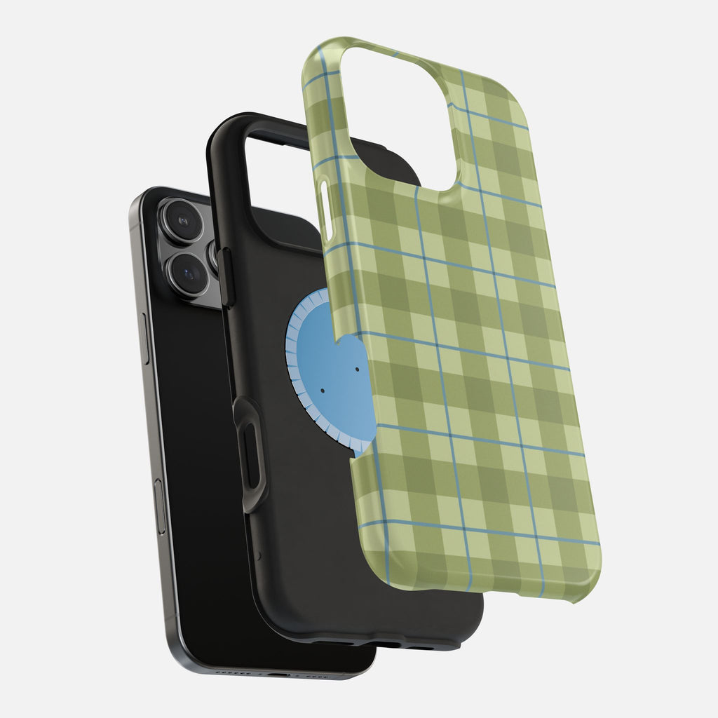 GREEN GINGHAM MagSafe Phone Case