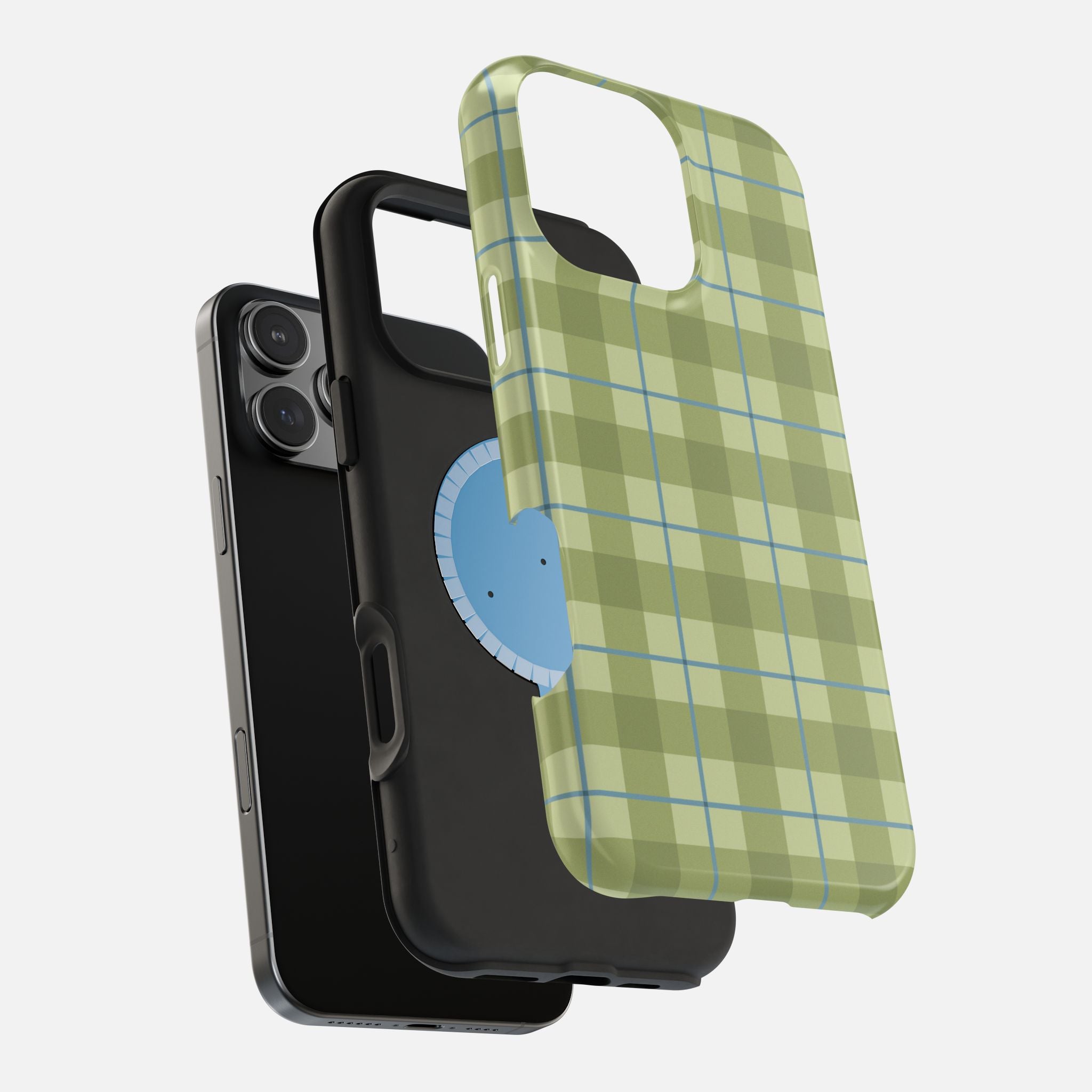 GREEN GINGHAM MagSafe Phone Case