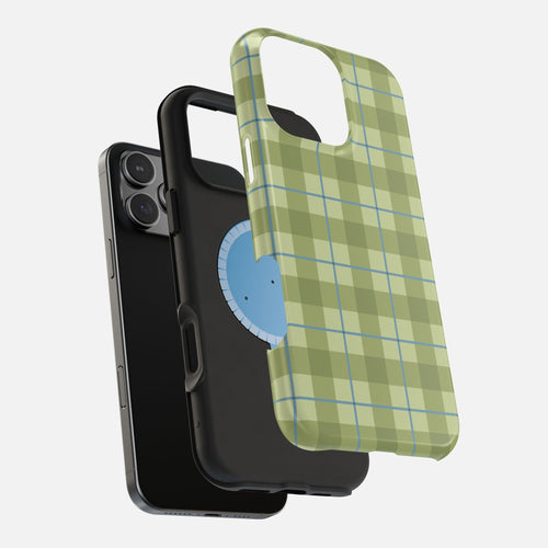 GREEN GINGHAM MagSafe Phone Case